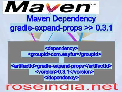 Maven dependency of gradle-expand-props version 0.3.1