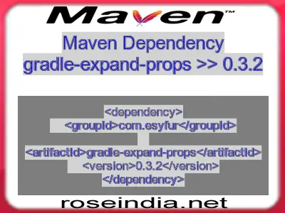 Maven dependency of gradle-expand-props version 0.3.2