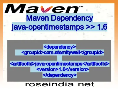 Maven dependency of java-opentimestamps version 1.6