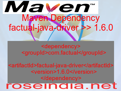Maven dependency of factual-java-driver version 1.6.0