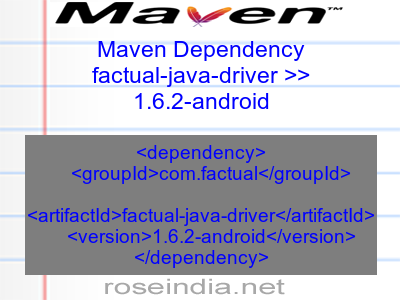 Maven dependency of factual-java-driver version 1.6.2-android