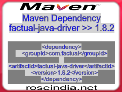 Maven dependency of factual-java-driver version 1.8.2