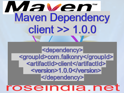 Maven dependency of client version 1.0.0