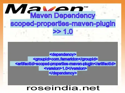 Maven dependency of scoped-properties-maven-plugin version 1.0