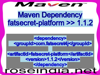 Maven dependency of fatsecret-platform version 1.1.2