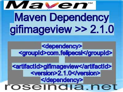 Maven dependency of gifimageview version 2.1.0