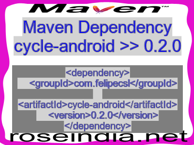 Maven dependency of cycle-android version 0.2.0