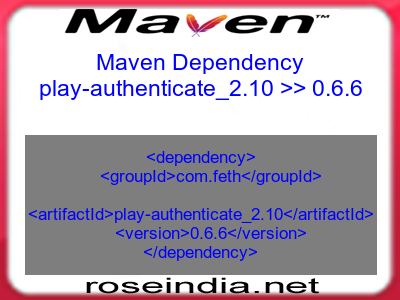 Maven dependency of play-authenticate_2.10 version 0.6.6