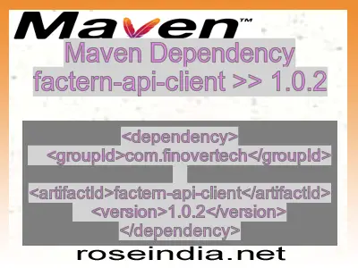 Maven dependency of factern-api-client version 1.0.2