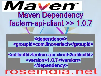 Maven dependency of factern-api-client version 1.0.7