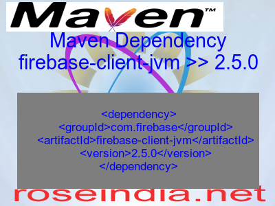 Maven dependency of firebase-client-jvm version 2.5.0