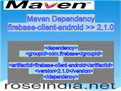 Maven dependency of firebase-client-android version 2.1.0