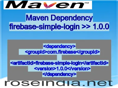 Maven dependency of firebase-simple-login version 1.0.0