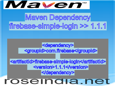 Maven dependency of firebase-simple-login version 1.1.1