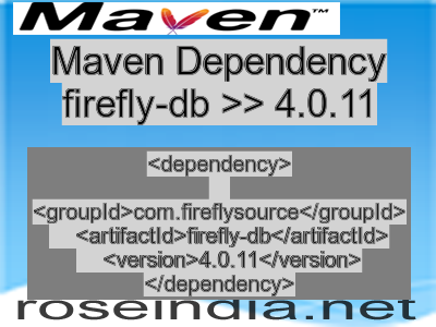 Maven dependency of firefly-db version 4.0.11