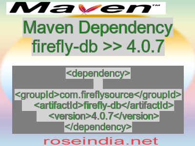 Maven dependency of firefly-db version 4.0.7