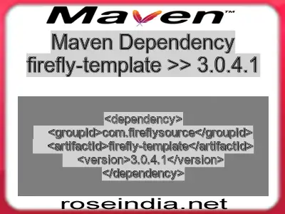 Maven dependency of firefly-template version 3.0.4.1
