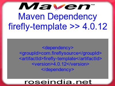 Maven dependency of firefly-template version 4.0.12
