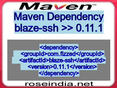 Maven dependency of blaze-ssh version 0.11.1