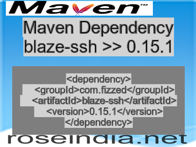 Maven dependency of blaze-ssh version 0.15.1
