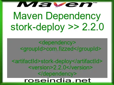 Maven dependency of stork-deploy version 2.2.0