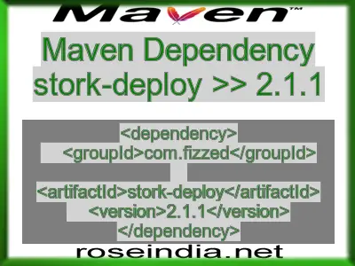 Maven dependency of stork-deploy version 2.1.1