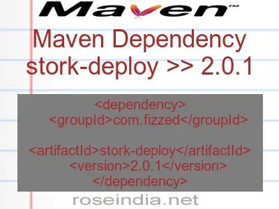 Maven dependency of stork-deploy version 2.0.1