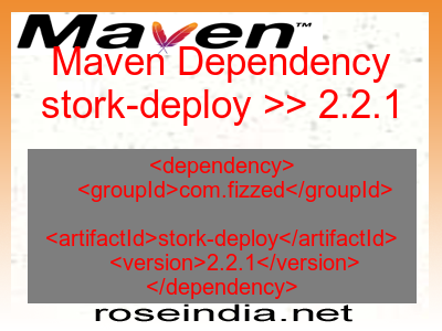Maven dependency of stork-deploy version 2.2.1