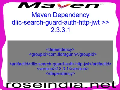 Maven dependency of dlic-search-guard-auth-http-jwt version 2.3.3.1