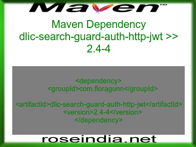 Maven dependency of dlic-search-guard-auth-http-jwt version 2.4-4