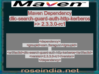 Maven dependency of dlic-search-guard-auth-http-kerberos version 2.3.3.0-rc1