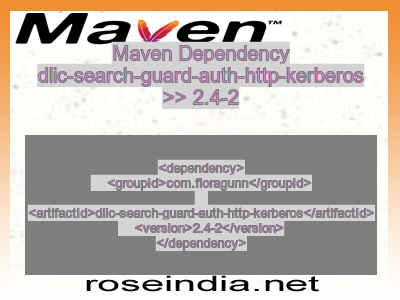 Maven dependency of dlic-search-guard-auth-http-kerberos version 2.4-2