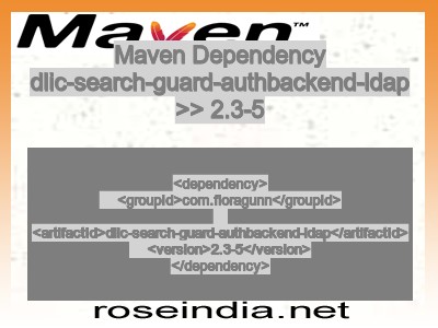 Maven dependency of dlic-search-guard-authbackend-ldap version 2.3-5