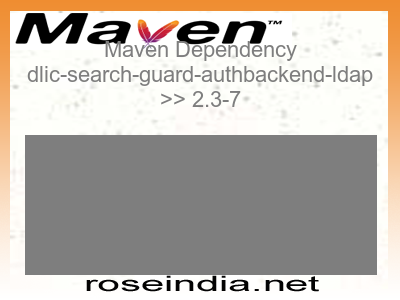 Maven dependency of dlic-search-guard-authbackend-ldap version 2.3-7