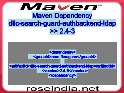 Maven dependency of dlic-search-guard-authbackend-ldap version 2.4-3