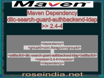 Maven dependency of dlic-search-guard-authbackend-ldap version 2.4-4
