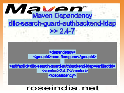 Maven dependency of dlic-search-guard-authbackend-ldap version 2.4-7