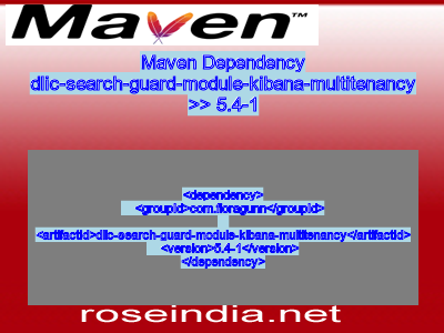 Maven dependency of dlic-search-guard-module-kibana-multitenancy version 5.4-1