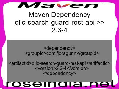 Maven dependency of dlic-search-guard-rest-api version 2.3-4