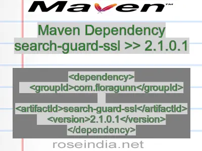 Maven dependency of search-guard-ssl version 2.1.0.1
