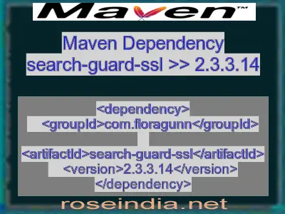 Maven dependency of search-guard-ssl version 2.3.3.14