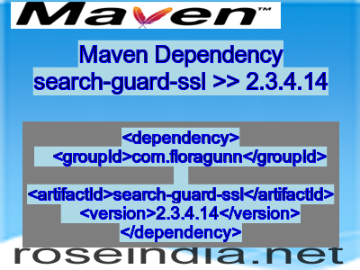 Maven dependency of search-guard-ssl version 2.3.4.14
