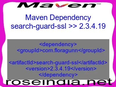 Maven dependency of search-guard-ssl version 2.3.4.19