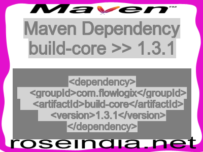 Maven dependency of build-core version 1.3.1