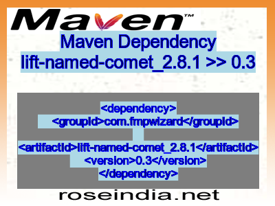 Maven dependency of lift-named-comet_2.8.1 version 0.3