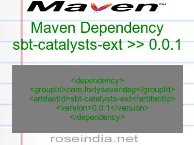 Maven dependency of sbt-catalysts-ext version 0.0.1