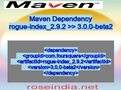 Maven dependency of rogue-index_2.9.2 version 3.0.0-beta2
