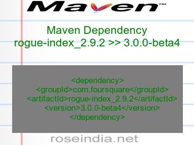 Maven dependency of rogue-index_2.9.2 version 3.0.0-beta4