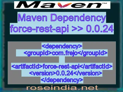 Maven dependency of force-rest-api version 0.0.24