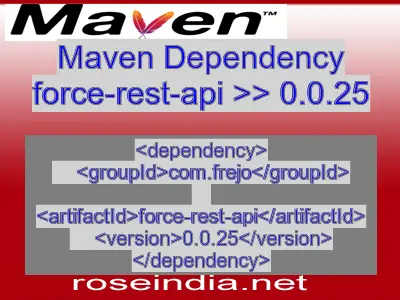 Maven dependency of force-rest-api version 0.0.25